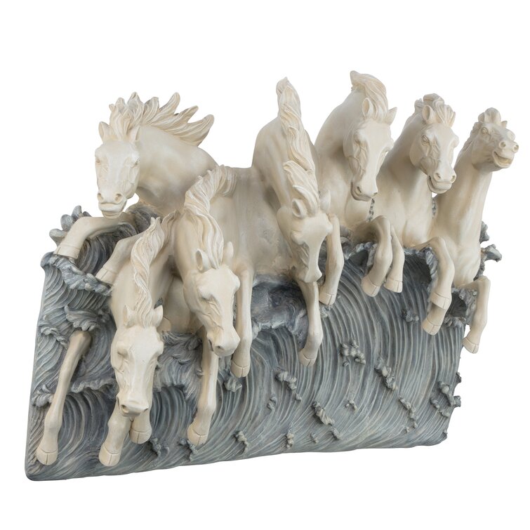 Design Toscano Neptune's Horses of the Sea Sculptural Frieze Wall